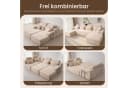 Patbrela U-förmiges modulares Sofa mit zwei Liegesesseln, Samtstoff, Kaltschaum-Polsterung Bild 5