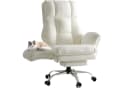 Patbrela Bürostuhl Chefsessel mit klappbaren Armlehnen Beige Bild 2