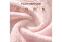 Patbrela Bürostuhl mit klappbaren Armlehnen Rosa Teddy-Samt Bild 3
