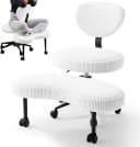 Patbrela Bürostuhl Ergonomischer Kniestuhl 360° drehbar Weiß Bild 2