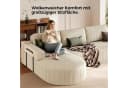 Patbrela Ecksofa Cord Schlafsofa L Form Beige mit Chaise Longue Bild 3