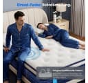 Patbrela Boxspringmatratze Gel Memory Schaum Taschenfederkern Grau Bild 1