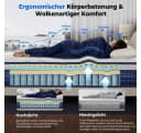 Patbrela Boxspringmatratze Gel Memory Schaum Taschenfederkern Grau Bild 3