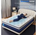 Patbrela Boxspringmatratze Gel Memory Schaum Taschenfederkern Grau Bild 4