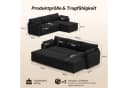 Patbrela Ecksofa mit Schlaffunktion und Stauraum Schwarz Bild 1