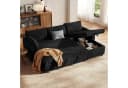 Patbrela Ecksofa mit Schlaffunktion und Stauraum Schwarz Bild 2