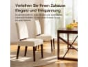Patbrela Esszimmerstuhl 2er-Set Beige Massivholz Samt Bild 3