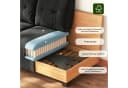 Patbrela Ecksofa L-förmig Schwarz mit Fußhocker und Cloud-Kissen Bild 5