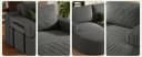 Patbrela Ecksofa Cord U-Form mit 2 Chaise Longue Grau Bild 5