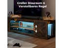 Patbrela TV-Schrank Landhausstil mit RGB-LED & offenem Stauraum Bild 5
