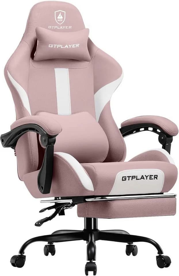 GTPLAYER Gaming-Stuhl Stoff Ergonomisch mit Fußstütze - Bild 2