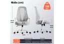 COMHOMA Bürostuhl Drehstuhl Ergonomisch Schwarz Grau Bild 4