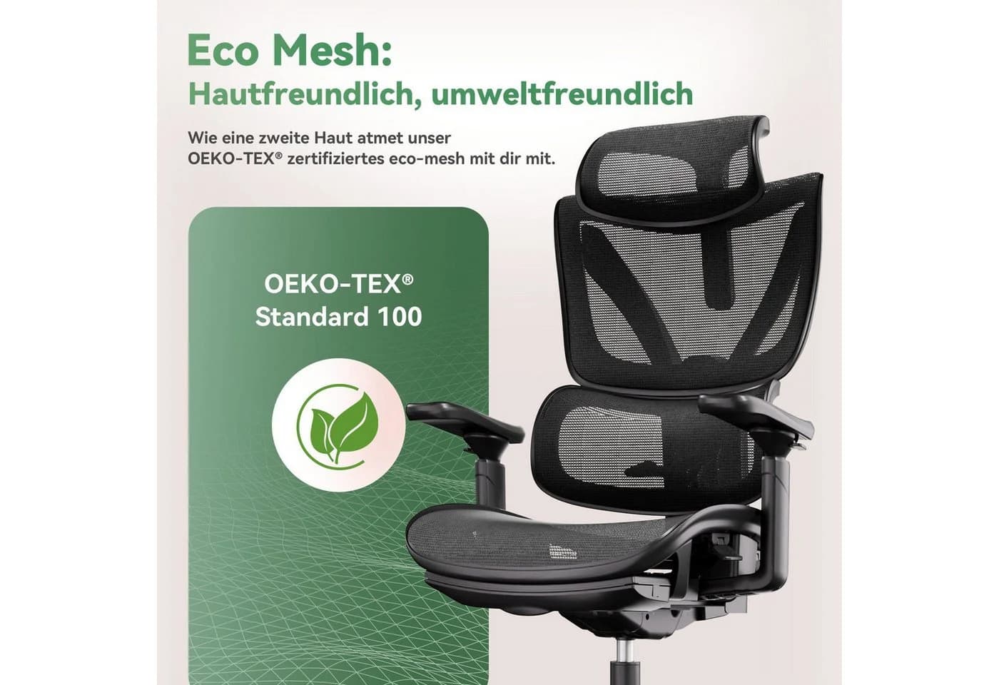 ACGAM Bürostuhl Ergonomisch Schreibtischstuhl, Büro Stuhl & Gaming Stuhl, 150 kg, SmartWeight®Technologie - Bild 4