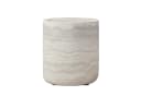 NJLyuhome Couchtisch Zylindrisch Beige Travertin-Look Glasfaserbeton Bild 5