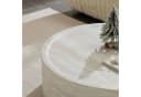 NJLyuhome Couchtisch rund 80 cm Travertin-Look Glasfaserbeton Bild 5