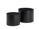 NJLyuhome Couchtisch Schwarzer runder Beistelltisch-Set Nesting Tische 2-teilig Bild 1