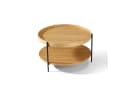 NJLyuhome Couchtisch 2 Ebenen MDF Echtholz Furnier Bild 5