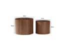 NJLyuhome Couchtisch Wohnzimmertisch 2-teiliges Beistelltisch-Set Holzoptik Bild 1