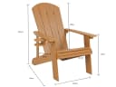 NJLyuhome Gartenstuhl Allwetter-Adirondack mit Getränkehalter & Ablagefach Bild 1