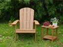 NJLyuhome Gartenstuhl Allwetter-Adirondack mit Getränkehalter & Ablagefach Bild 4
