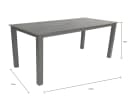 NJLyuhome Outdoor-Esstisch Grau mit Schirmloch Bild 1