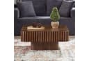 WILLIAMSPACE Eckiger Couchtisch Lesley mit geriffelter Oberfläche Walnuss Bild 5