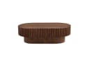 WILLIAMSPACE Couchtisch Neo Oval Geriffelt Walnuss Modern Bild 1