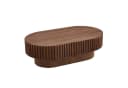 WILLIAMSPACE Couchtisch Neo Oval Geriffelt Walnuss Modern Bild 3
