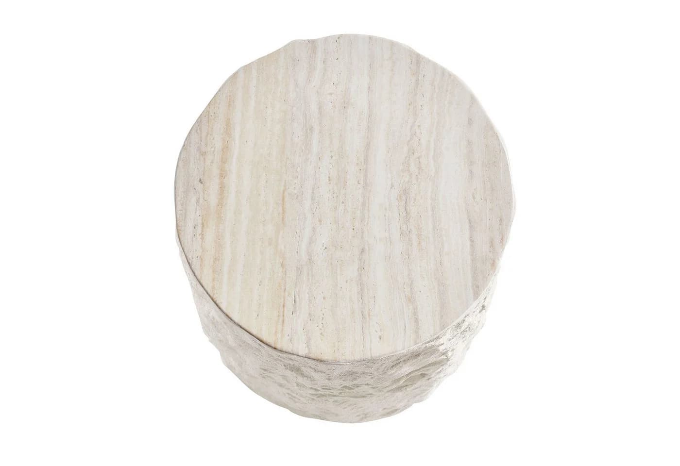 WILLIAMSPACE Runder Beistelltisch Column Fiberglas Naturstein-Optik - Bild 3