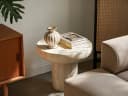 WILLIAMSPACE Runder Beistelltisch Steinoptik Fiberglas Modern Bild 5