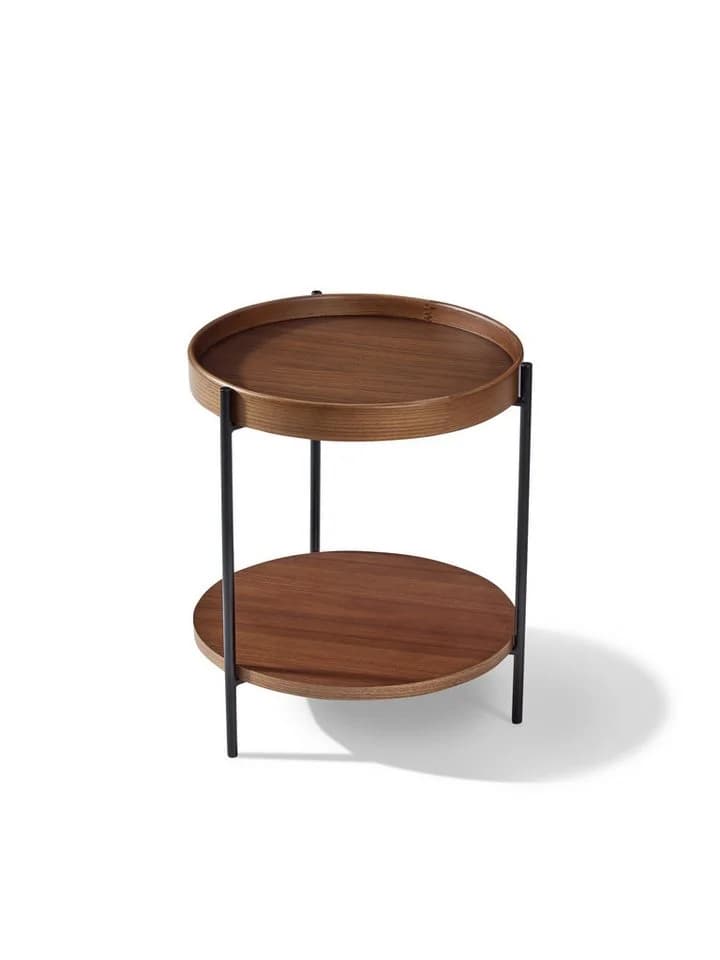 WILLIAMSPACE Couchtisch Ditto Beistelltisch 2 Ebenen Modern Walnuss - Bild 3