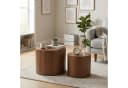 WILLIAMSPACE Couchtisch Lazio runder 2er-Set Nesting Tische Braun Bild 4