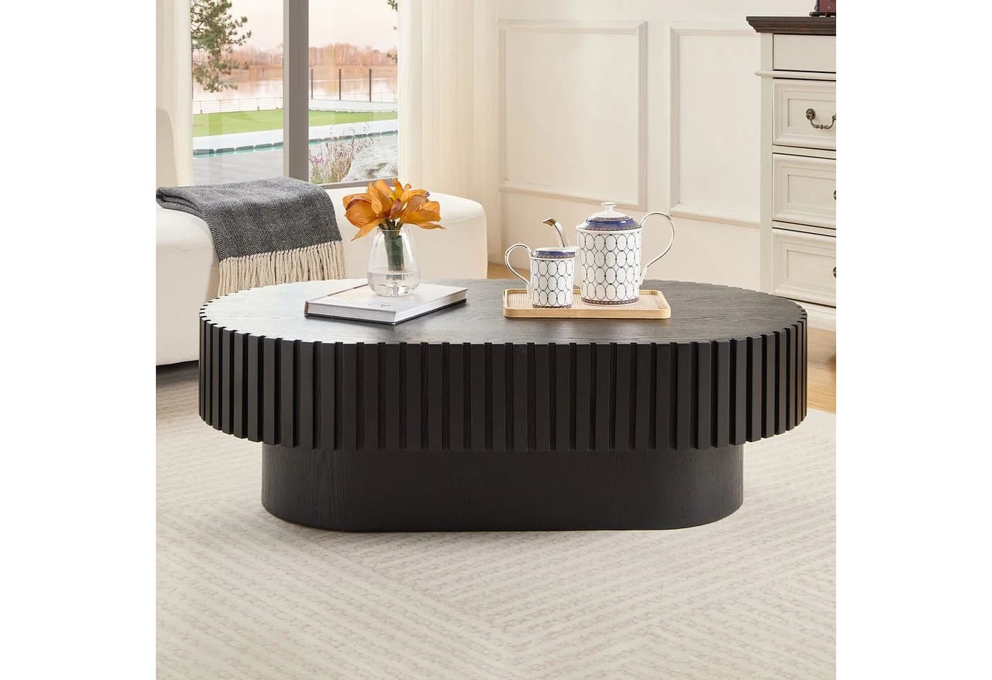 WILLIAMSPACE Couchtisch Neo Oval mit geriffeltem Design - Bild 2