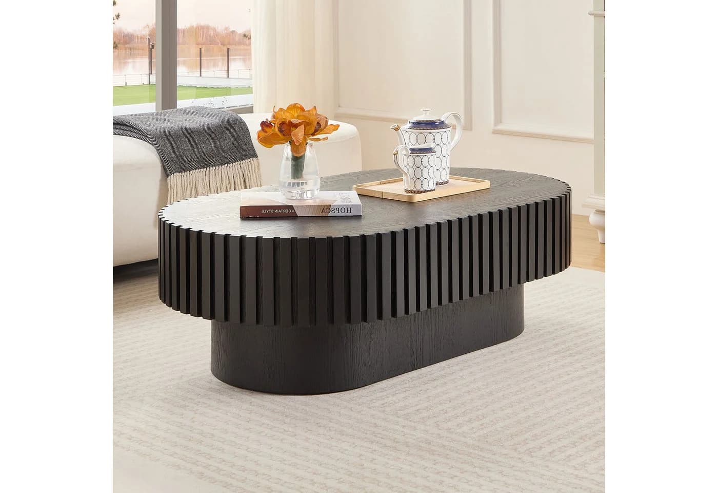 WILLIAMSPACE Couchtisch Neo Oval mit geriffeltem Design - Bild 4