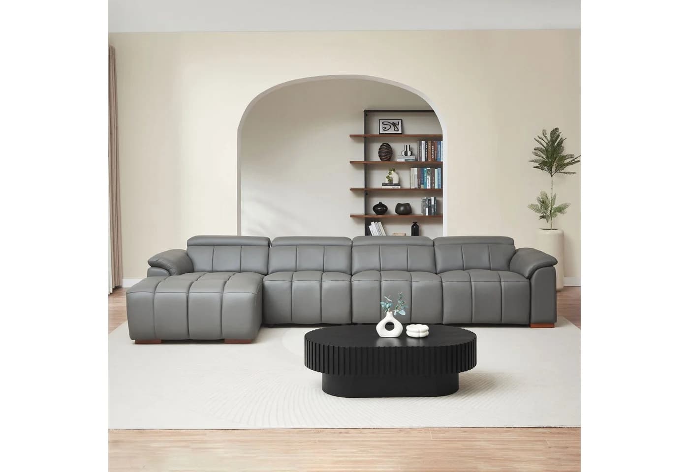 WILLIAMSPACE Couchtisch Neo Oval mit geriffeltem Design - Bild 5