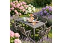 WILLIAMSPACE Gartentisch JERSORE HIPS Grau mit Sonnenschirmloch Bild 5