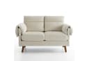 WILLIAMSPACE 2-Sitzer Sofa Modern Chenille Weiß Bild 3