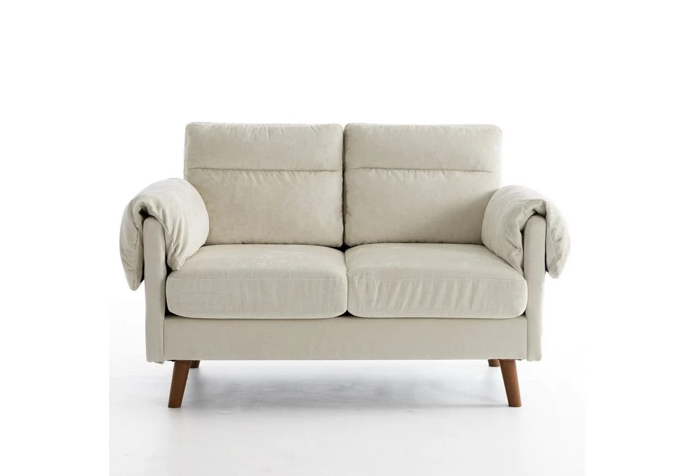 WILLIAMSPACE 2-Sitzer Sofa Modern Chenille Weiß - Bild 3