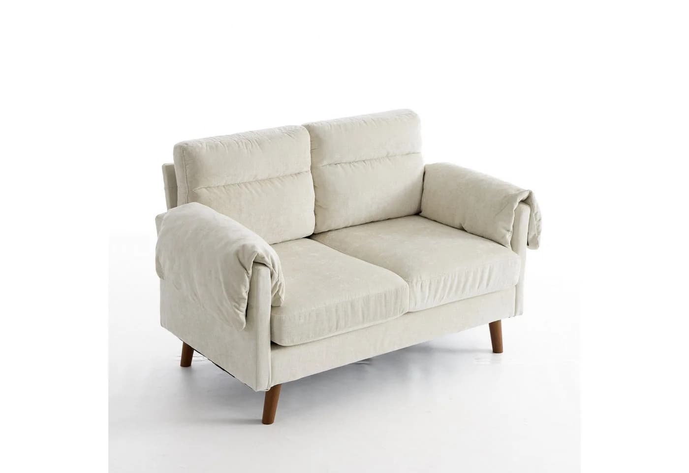WILLIAMSPACE 2-Sitzer Sofa Modern Chenille Weiß - Bild 4