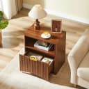WILLIAMSPACE Nachttisch NOVA Braun Gold Rillendesign Bild 4