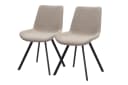 WILLIAMSPACE Esszimmerstuhl Lex 2er-Pack Braun Stoff Metall Bild 1