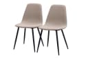 WILLIAMSPACE Esszimmerstuhl Zoe 2er-Set Beige/Weiß Stoff Metall Bild 5