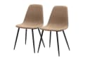 WILLIAMSPACE Esszimmerstuhl Zoe 2er-Set Braun Metallbeine Stoffpolsterung Bild 5