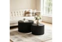 WILLIAMSPACE Couchtisch Set Schwarz MDF Rund ineinander schiebbar Bild 1