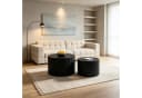 WILLIAMSPACE Couchtisch Set Schwarz MDF Rund ineinander schiebbar Bild 3