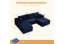 LITBIRD Ecksofa U-förmig mit Recamiere und Schlafsofa-Funktion Bild 1