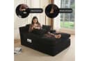 LITBIRD Chaiselongue Loungesofa Schwarz Cordstoff mit Schlaffunktion Bild 4