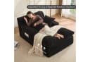 LITBIRD Chaiselongue Loungesofa Schwarz Cordstoff mit Schlaffunktion Bild 5