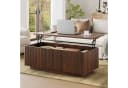 FABATO Lift-Couchtisch 106 cm Braun Holz-Optik Mid-Century Bild 2