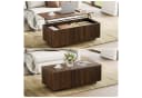 FABATO Lift-Couchtisch 106 cm Braun Holz-Optik Mid-Century Bild 3